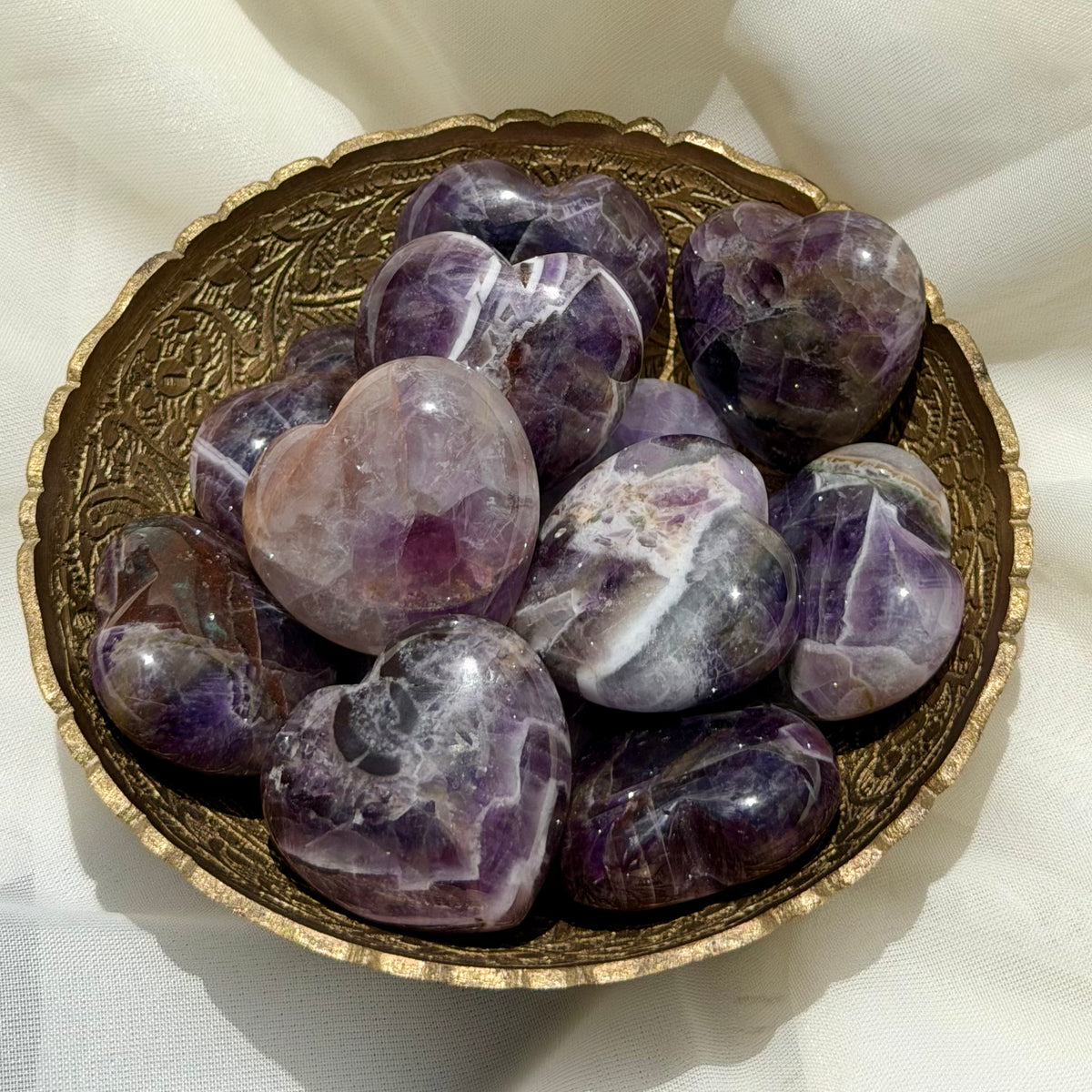 Amethyst Puffy Heart