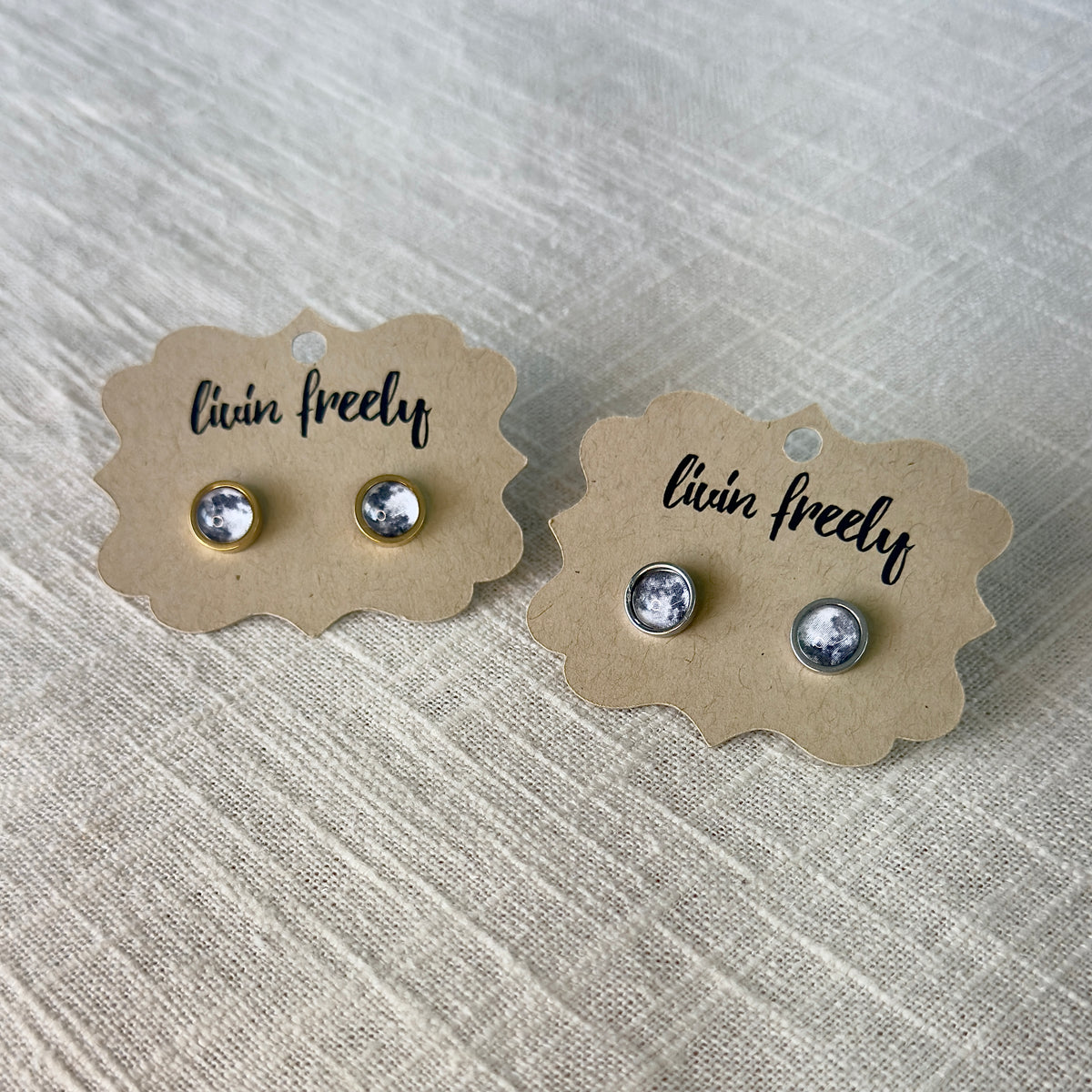 Full Moon Stud Earring