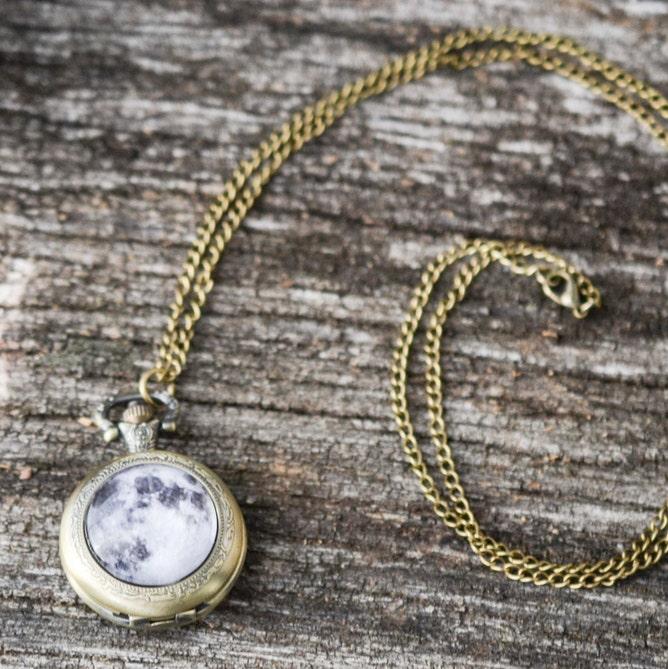 Full Moon Watch Necklace