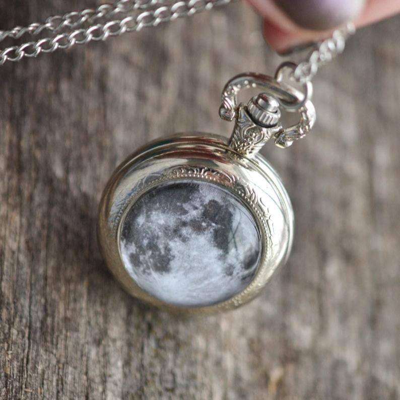 Full Moon Watch Necklace