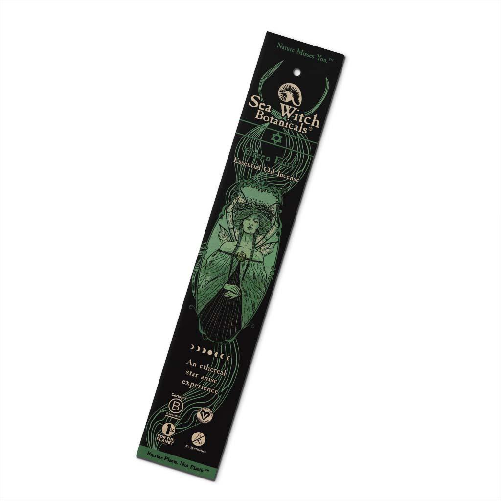 Essential Oil Incense Sticks all-natural, Green Fairy Ethereal star anise synthetic-free