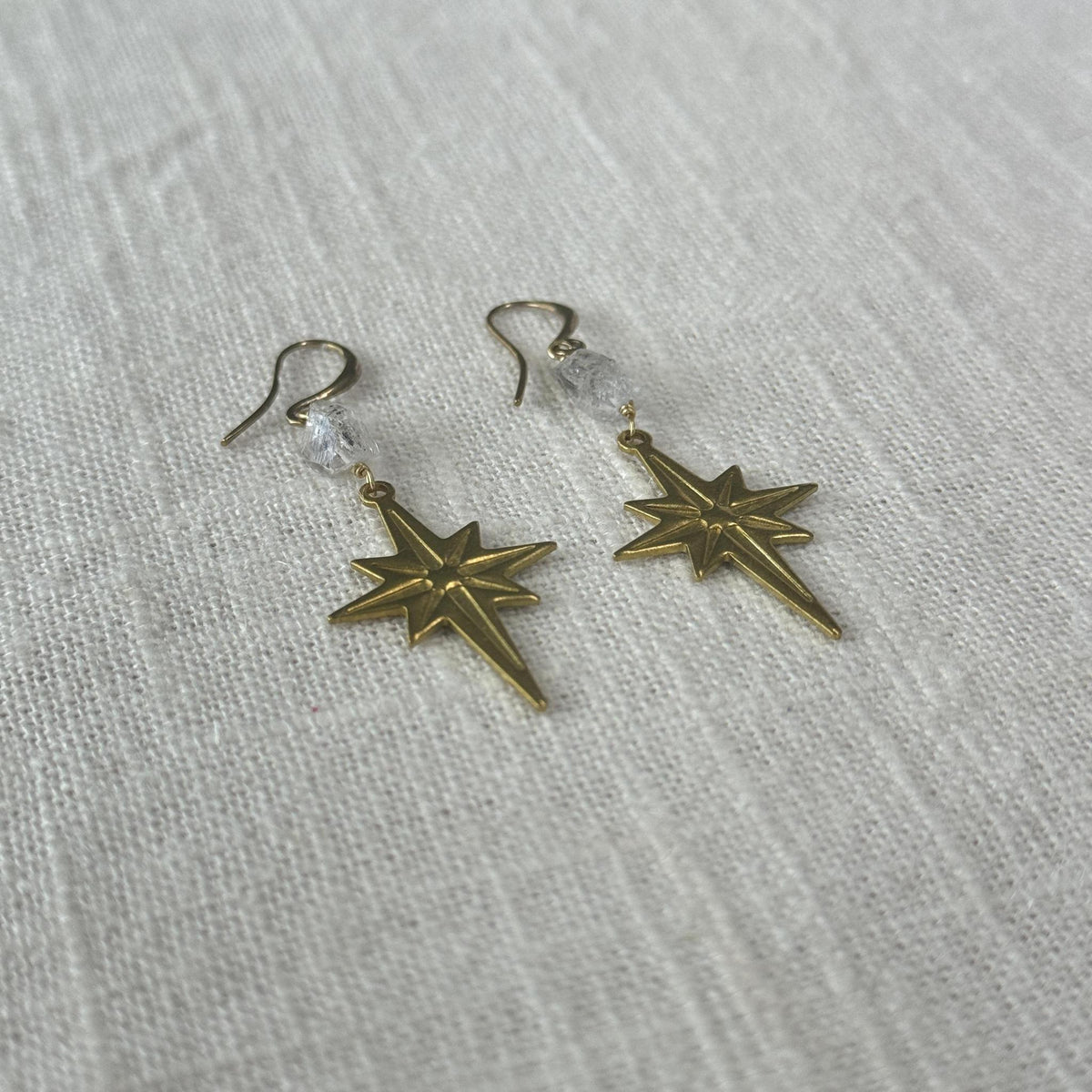 Herkimer Diamond North Star Earring