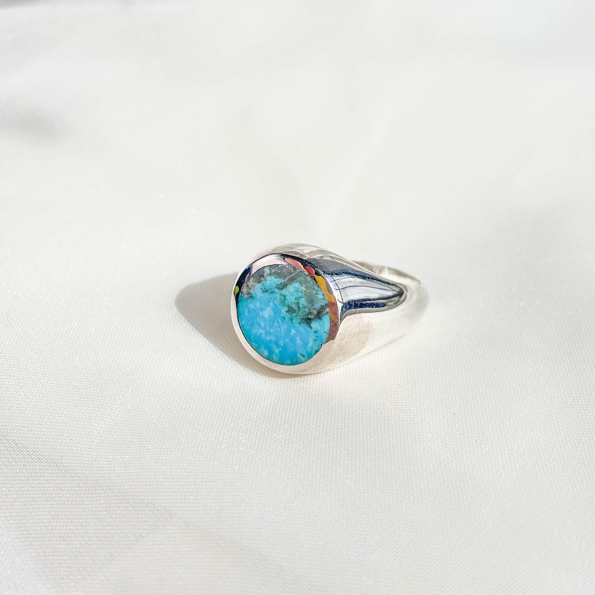 Men's Sterling Silver Crystal Ring