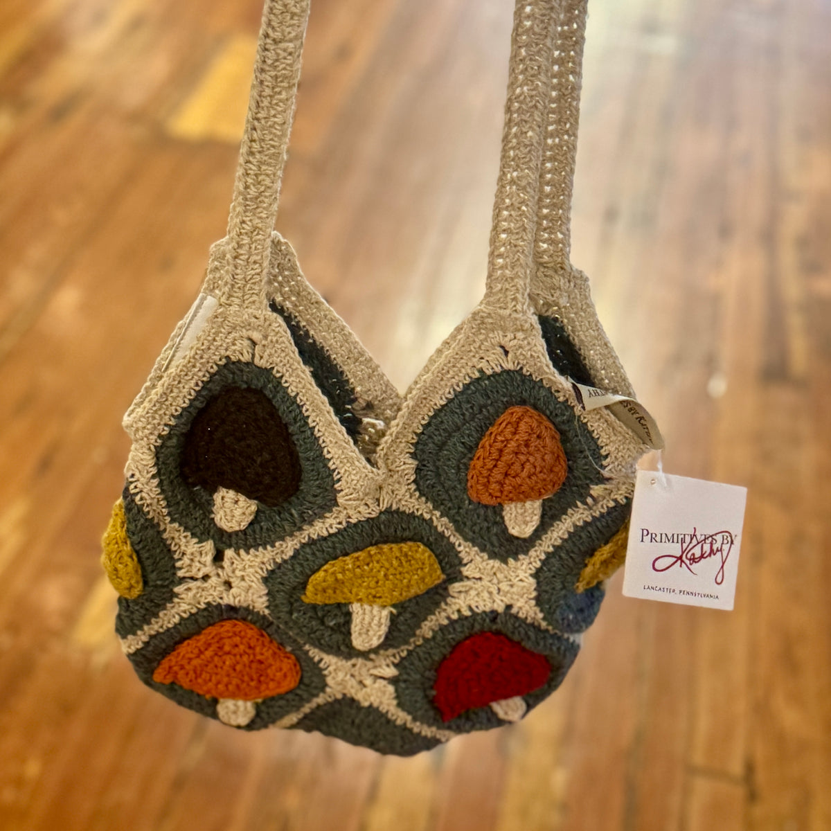 Crochet Mushroom Tote