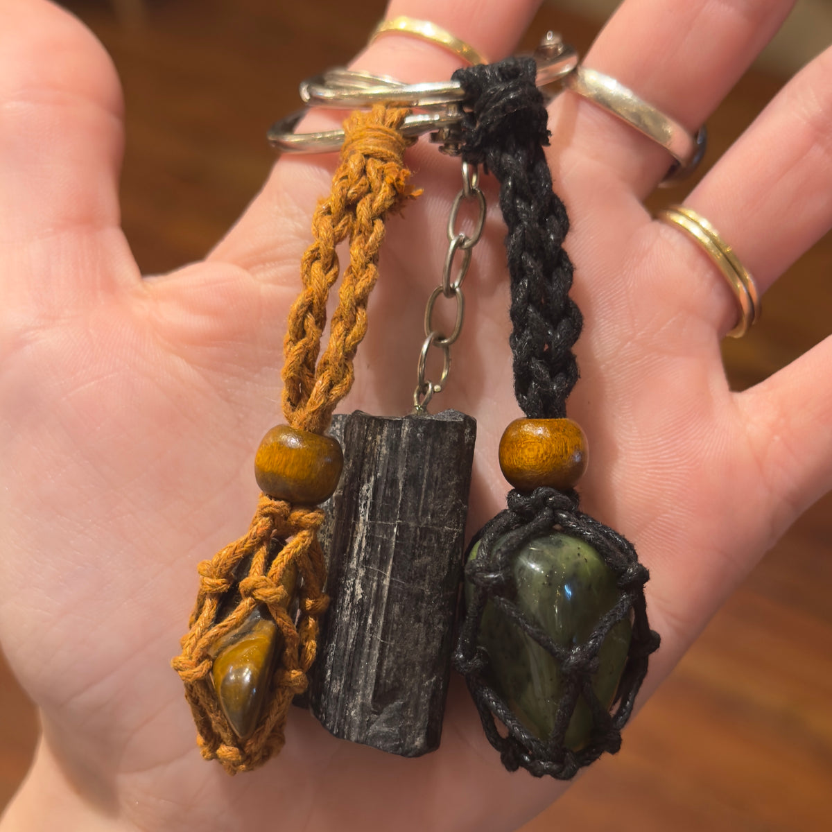 Macrame Cage Keychain