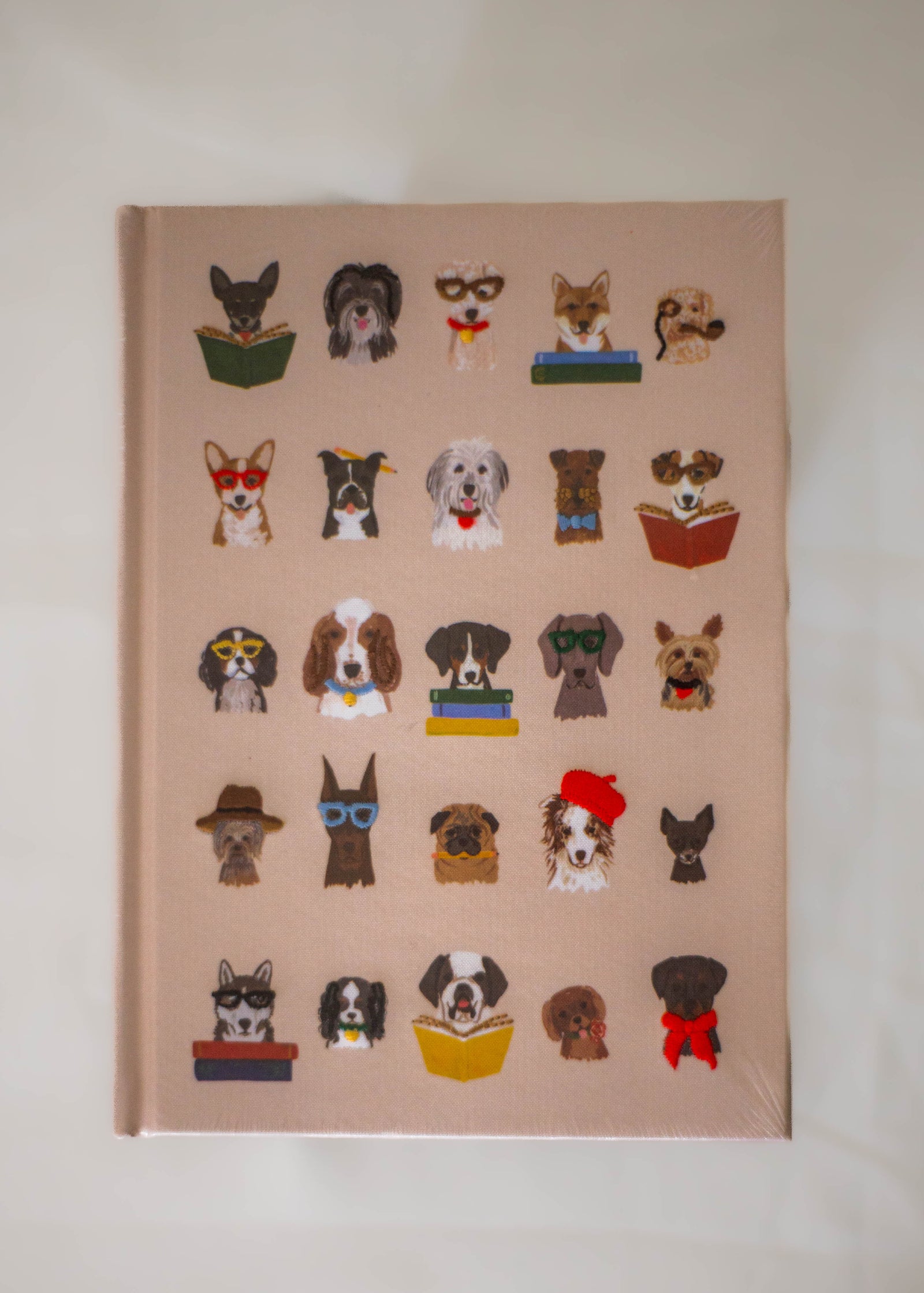 Studious Dogs Embroidered Journal