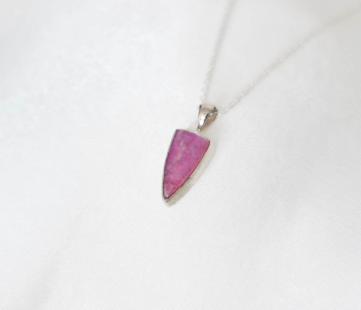 Pink Moonstone Pendant Necklace