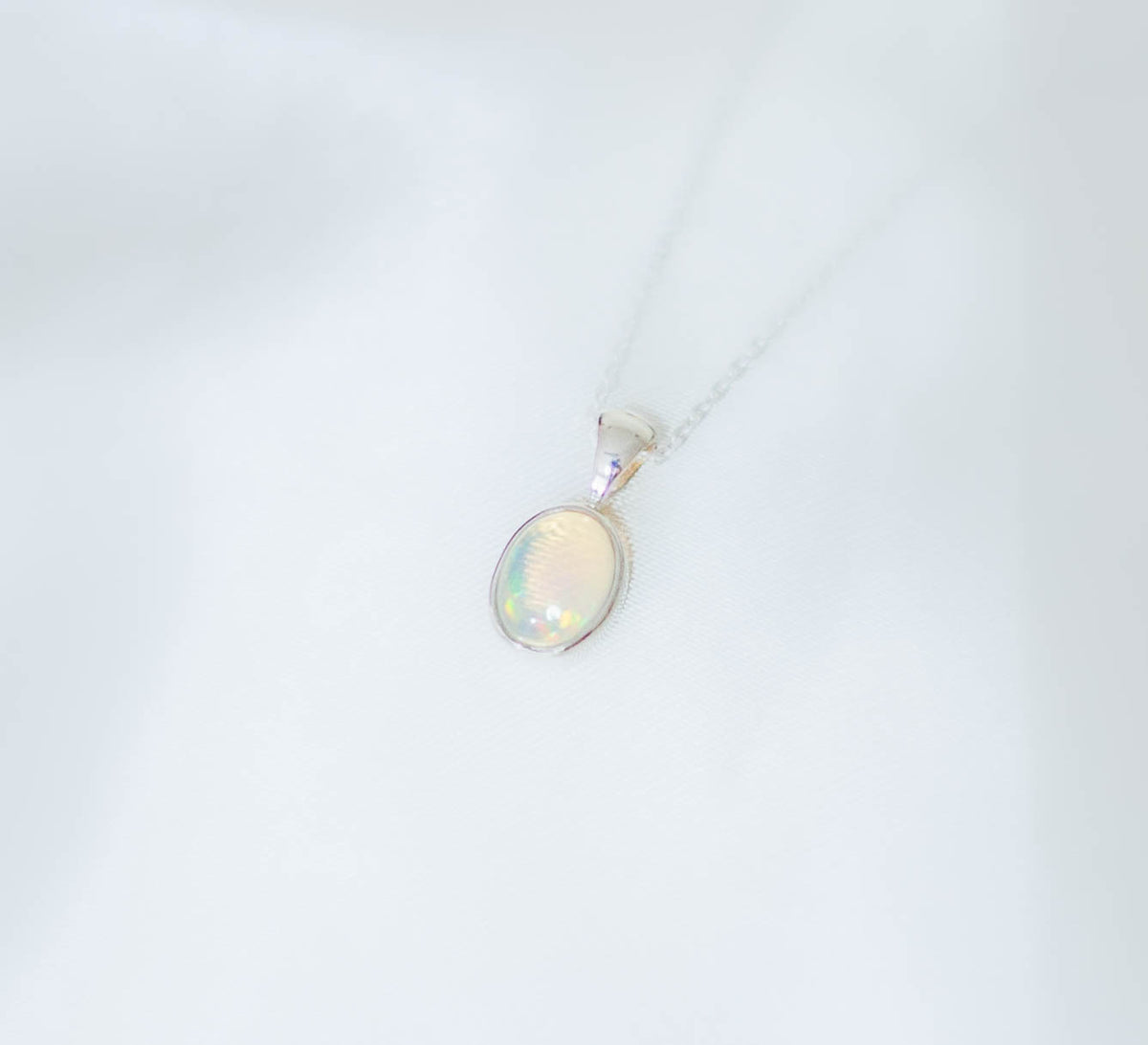 Ethiopian Opal Pendant Sterling Silver