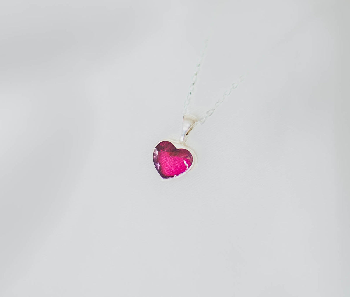 Garnet Heart Shaped Pendant