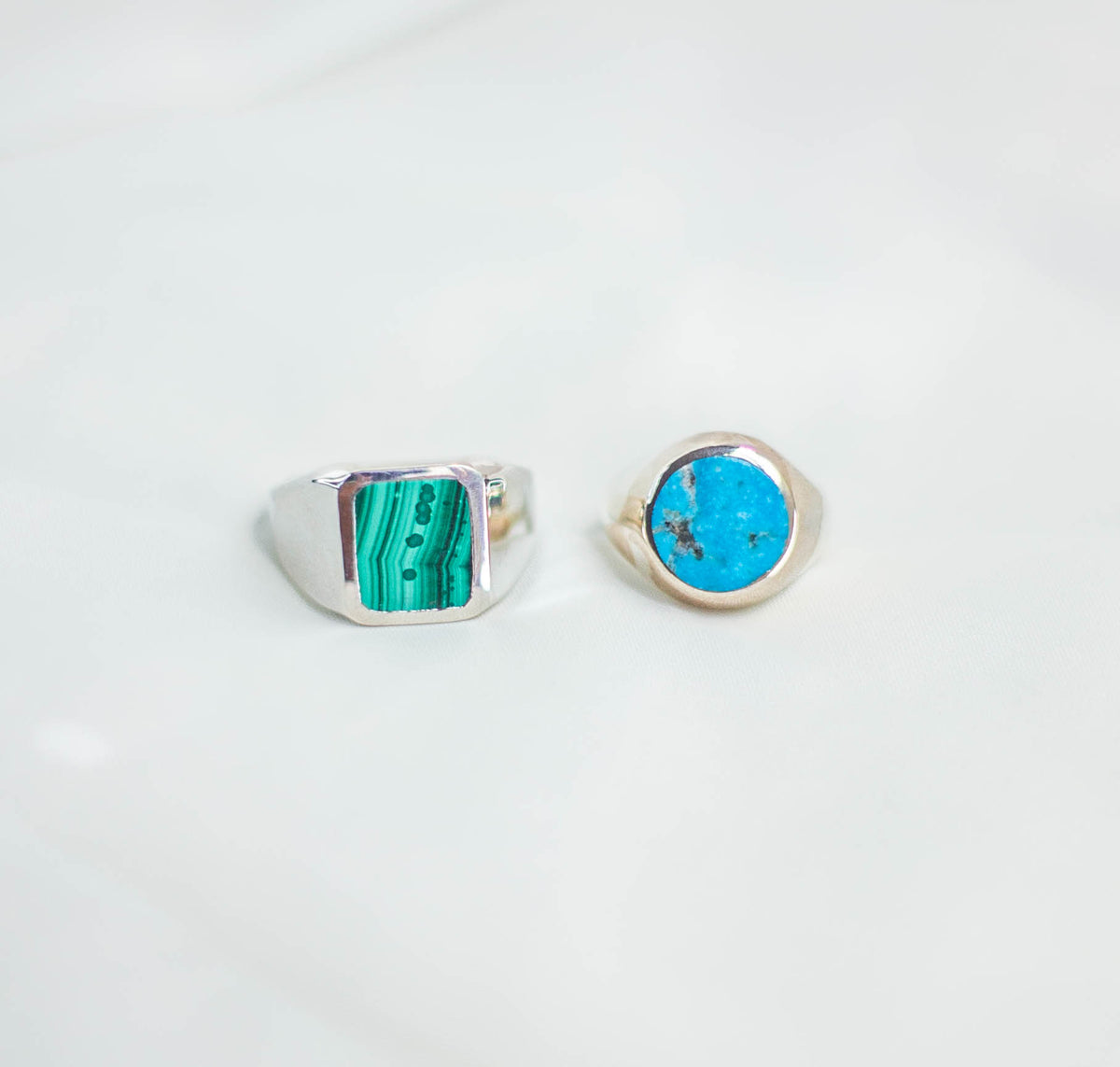 Men's Sterling Silver Crystal Ring