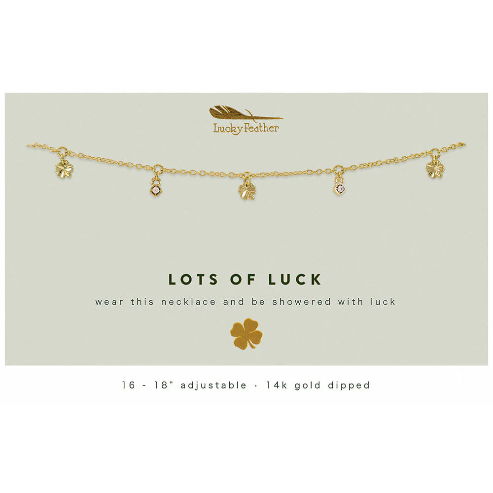 Lots of Luck Gold Dangle Necklace
