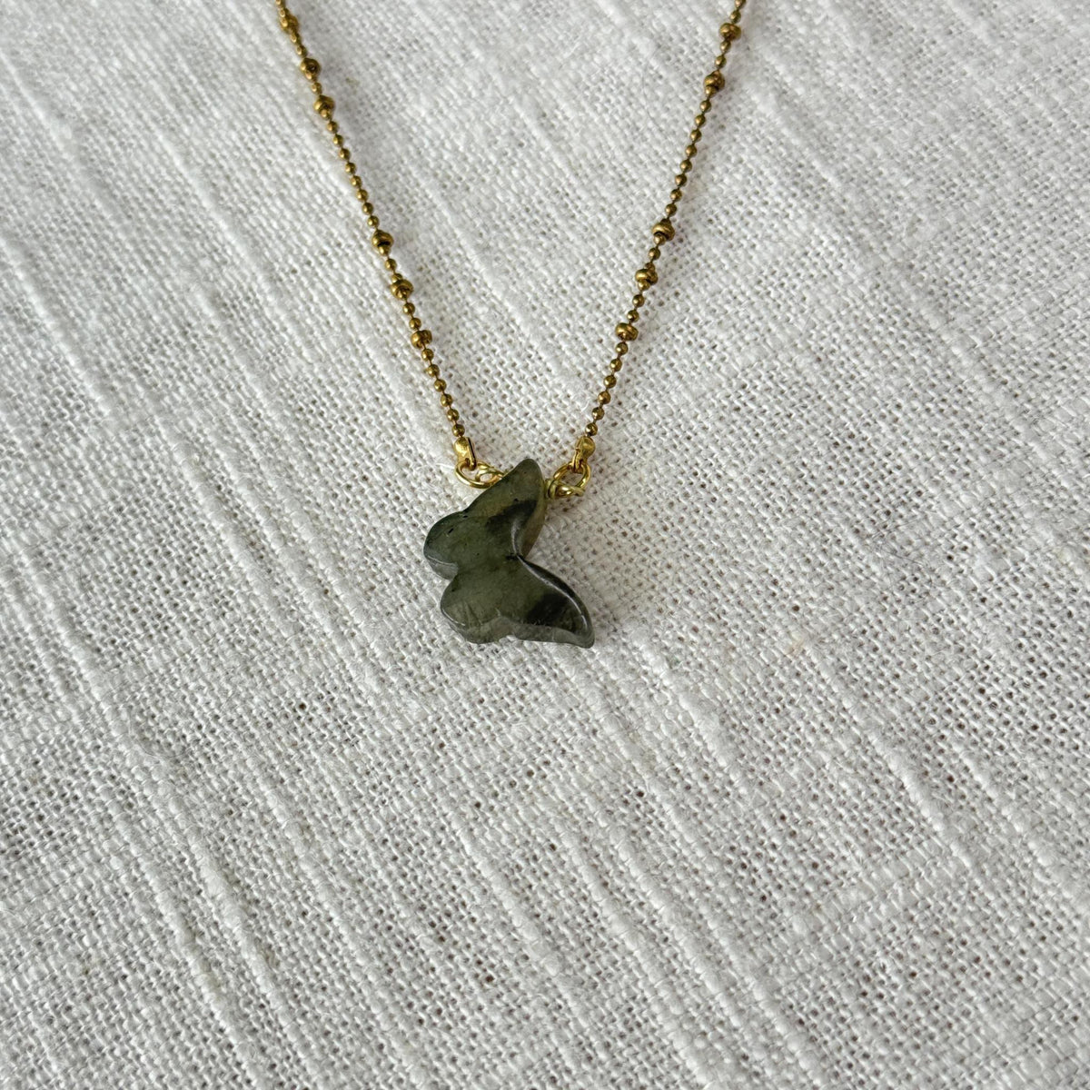 Labradorite Butterfly Necklace