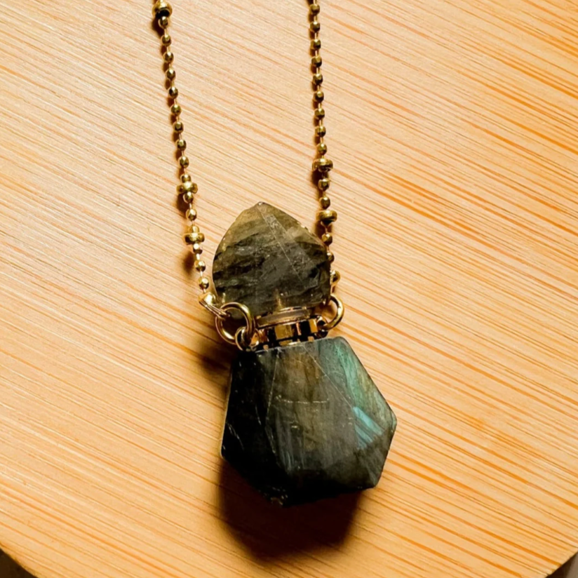 Labradorite Jeanie Bottle Necklace