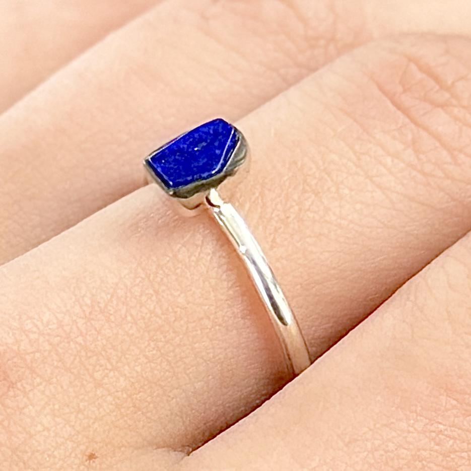 Lapis Lazuli Rough Stackable Crystal Ring