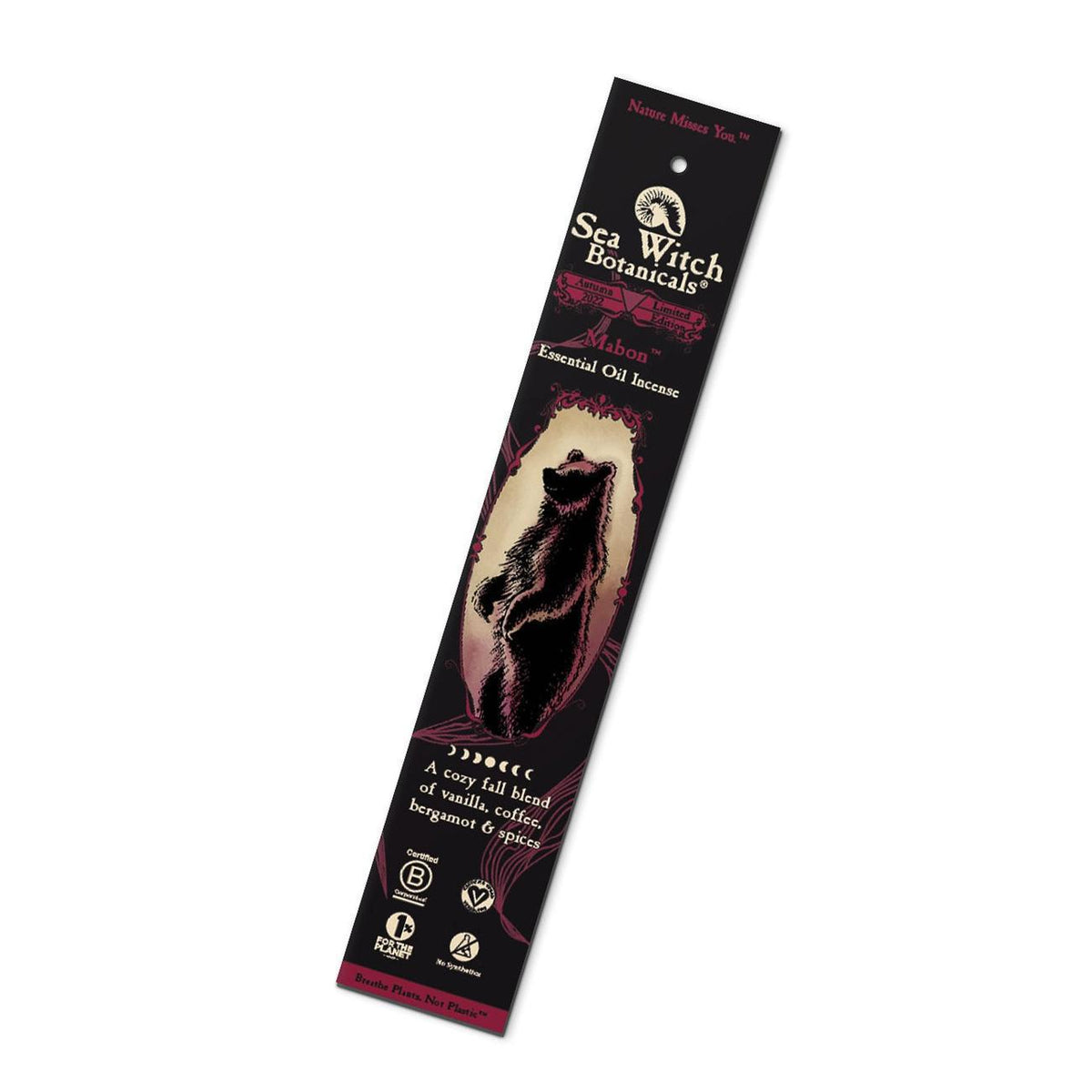 Mabon a cozy fall blend of vanilla, coffee, bergamot, and spices Essential Oil Incense Sticks all-natural, synthetic-free