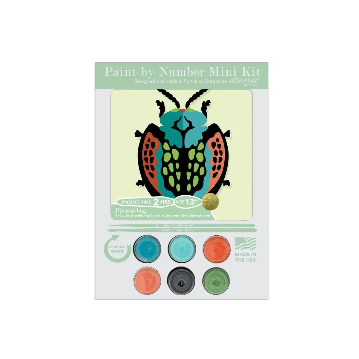 Mini Paint-By-Number Kit beetle