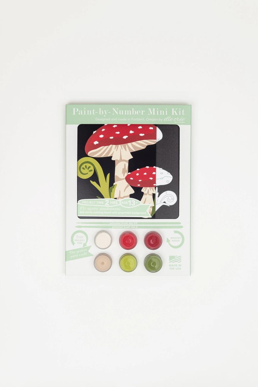 Mini Paint-By-Number Kit mushroom