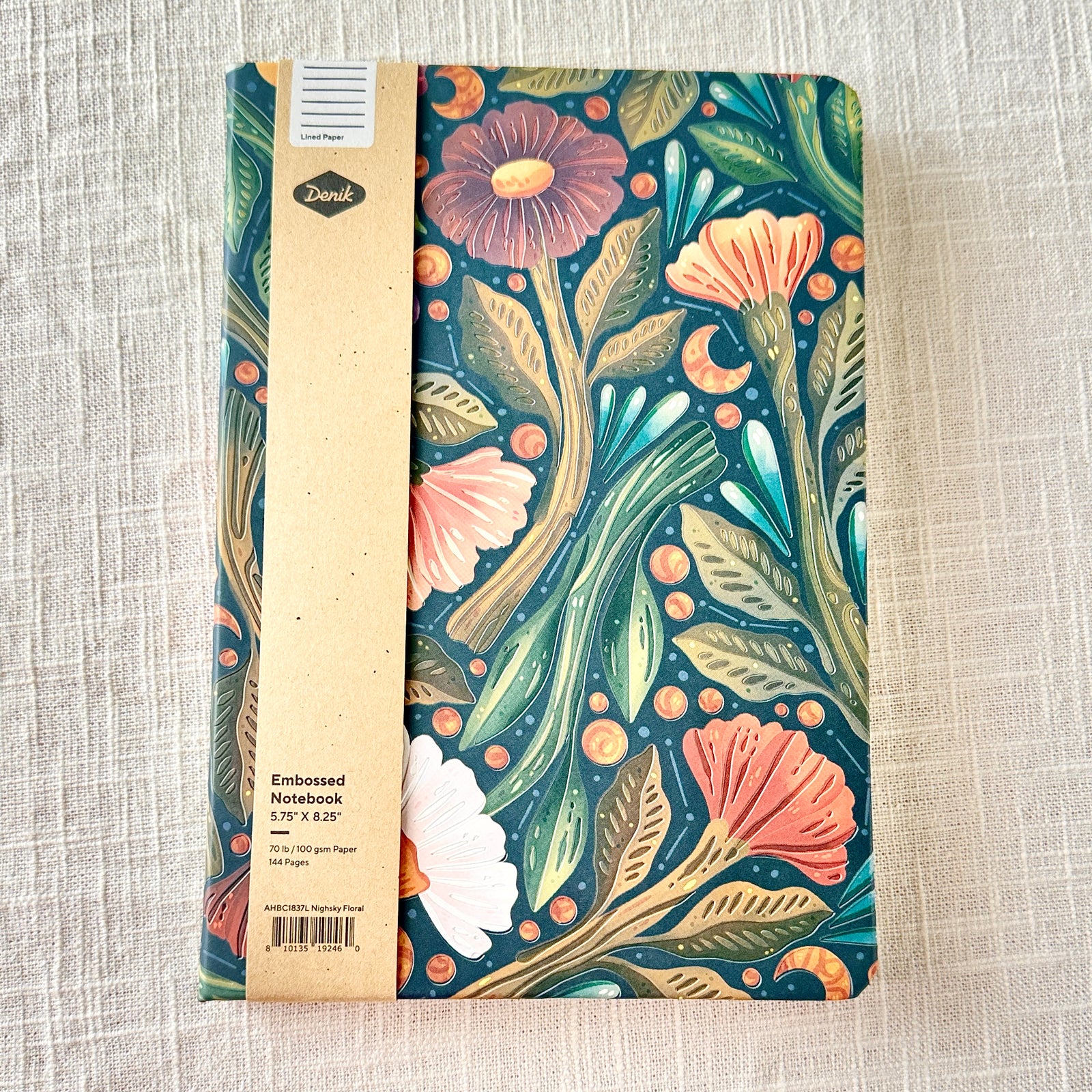 Nightsky Floral Embossed Journal