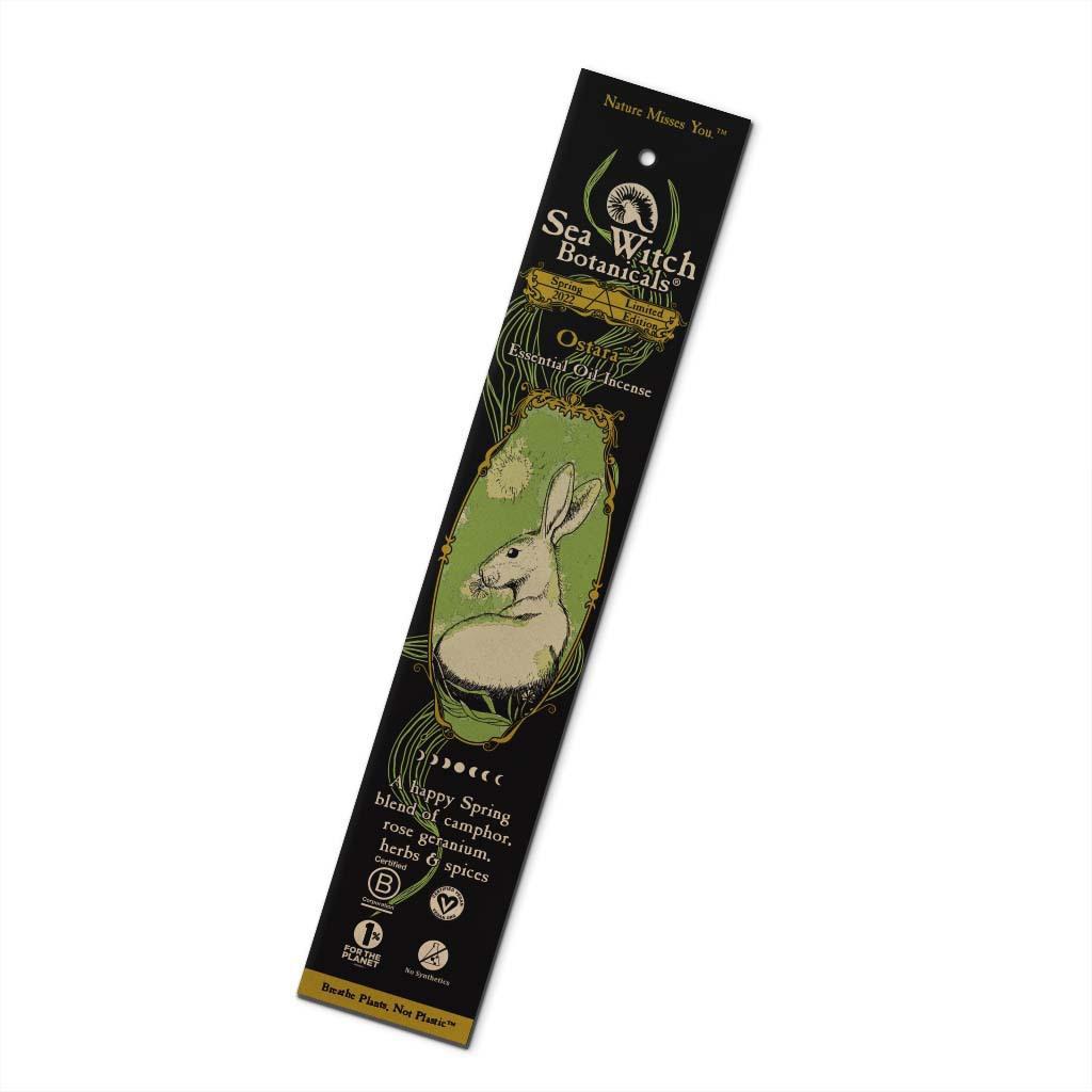 Ostara camphor, rose geranium, herbs &amp; spices Essential Oil Incense Sticks all-natural, synthetic-free