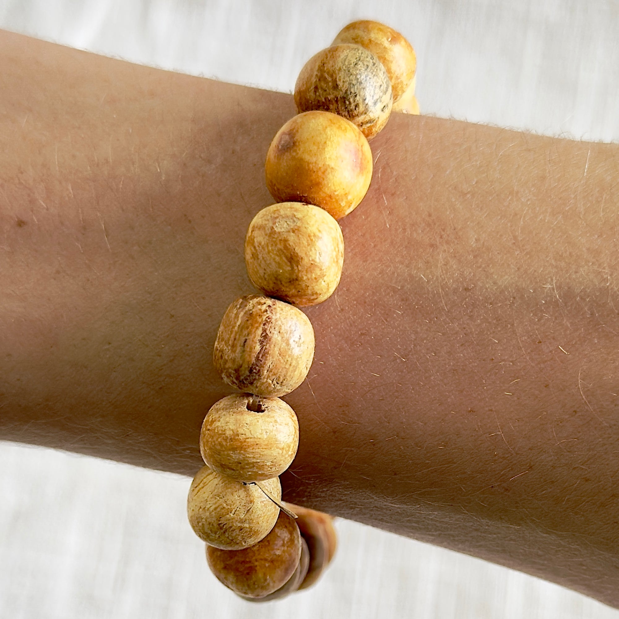 Palo Santo Wood Bracelet - Handcrafted Holy Wood Meditation Accessory