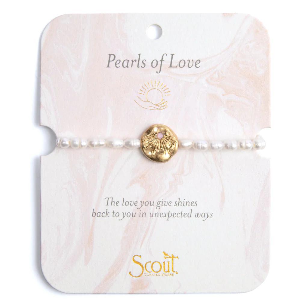 Pearl Affirmation Bracelet ove gold