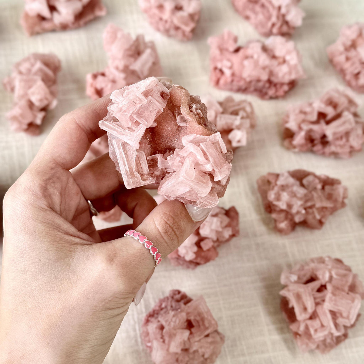 Pink Halite Cluster Intuitively Chosen