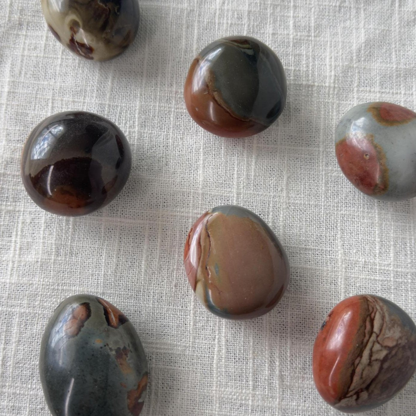 Polychrome Jasper Palm Stone