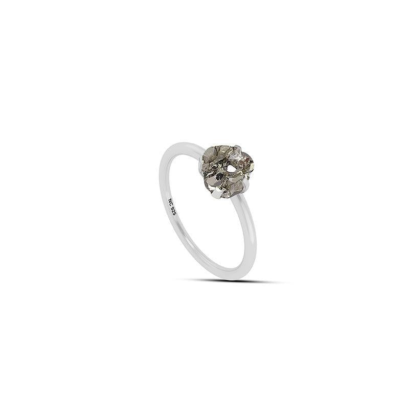 Pyrite Stackable Rough Crystal Ring