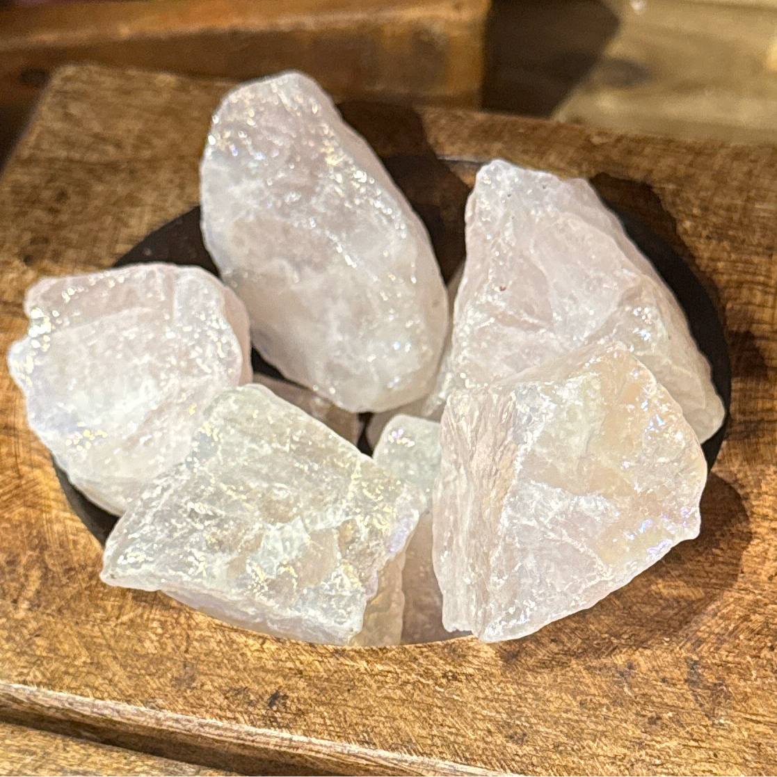 Rose Aura Quartz Chunk