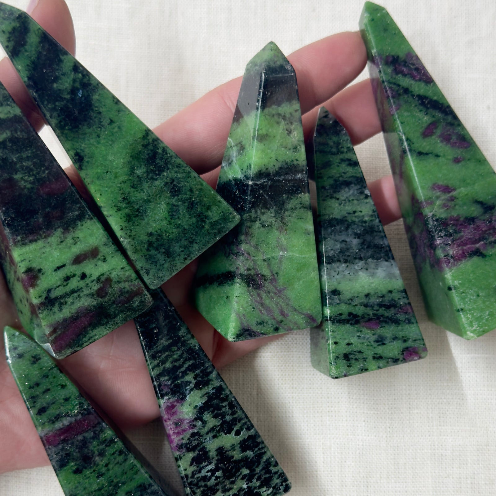 Ruby Zoisite Pyramid Point Intuitively Chosen