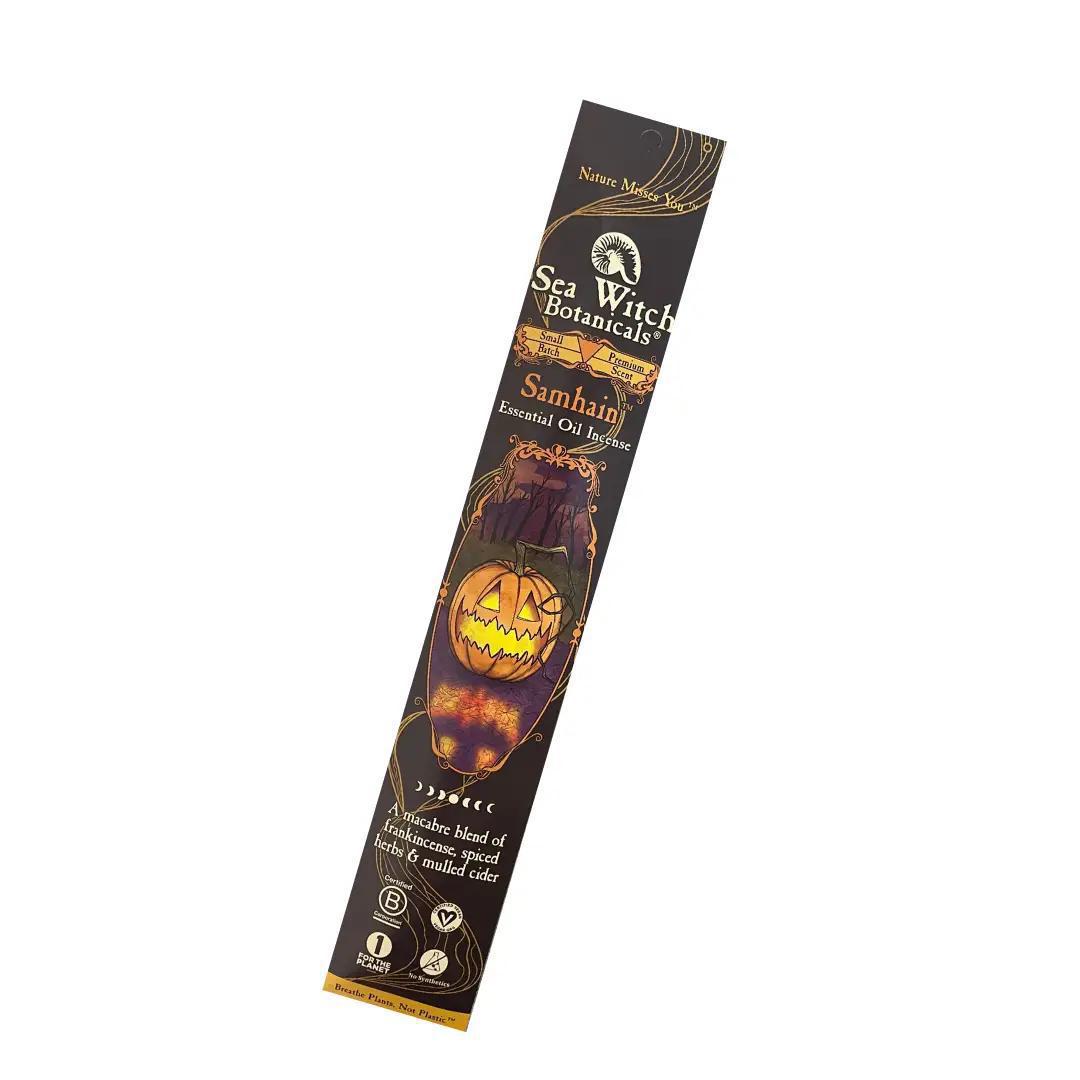 Samhain - a macabre blend of frankincense, spiced herbs &amp; mulled cider Essential Oil Incense Sticks all-natural, synthetic-free