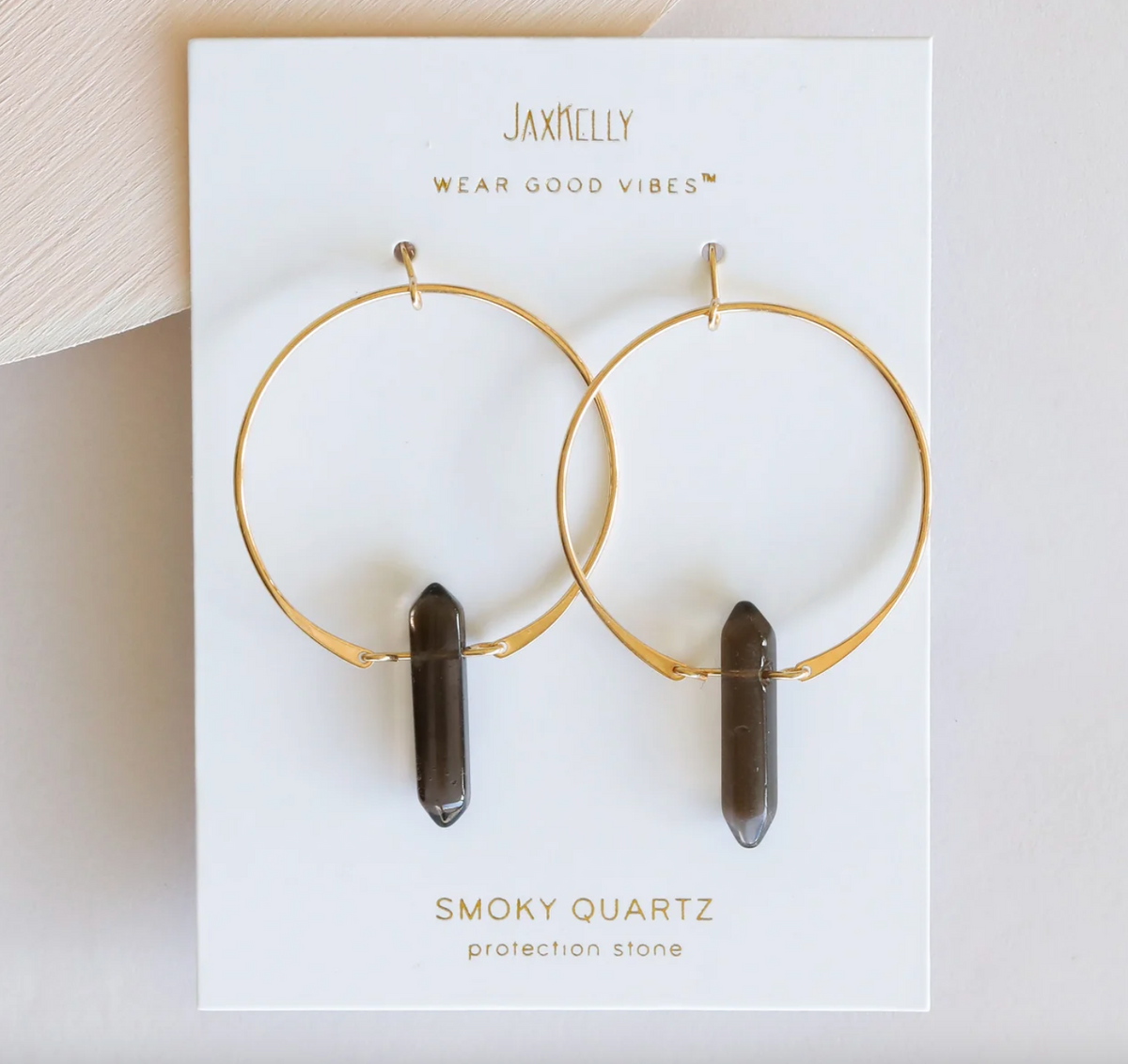 JaxKelly Gemstone Hoop Earring