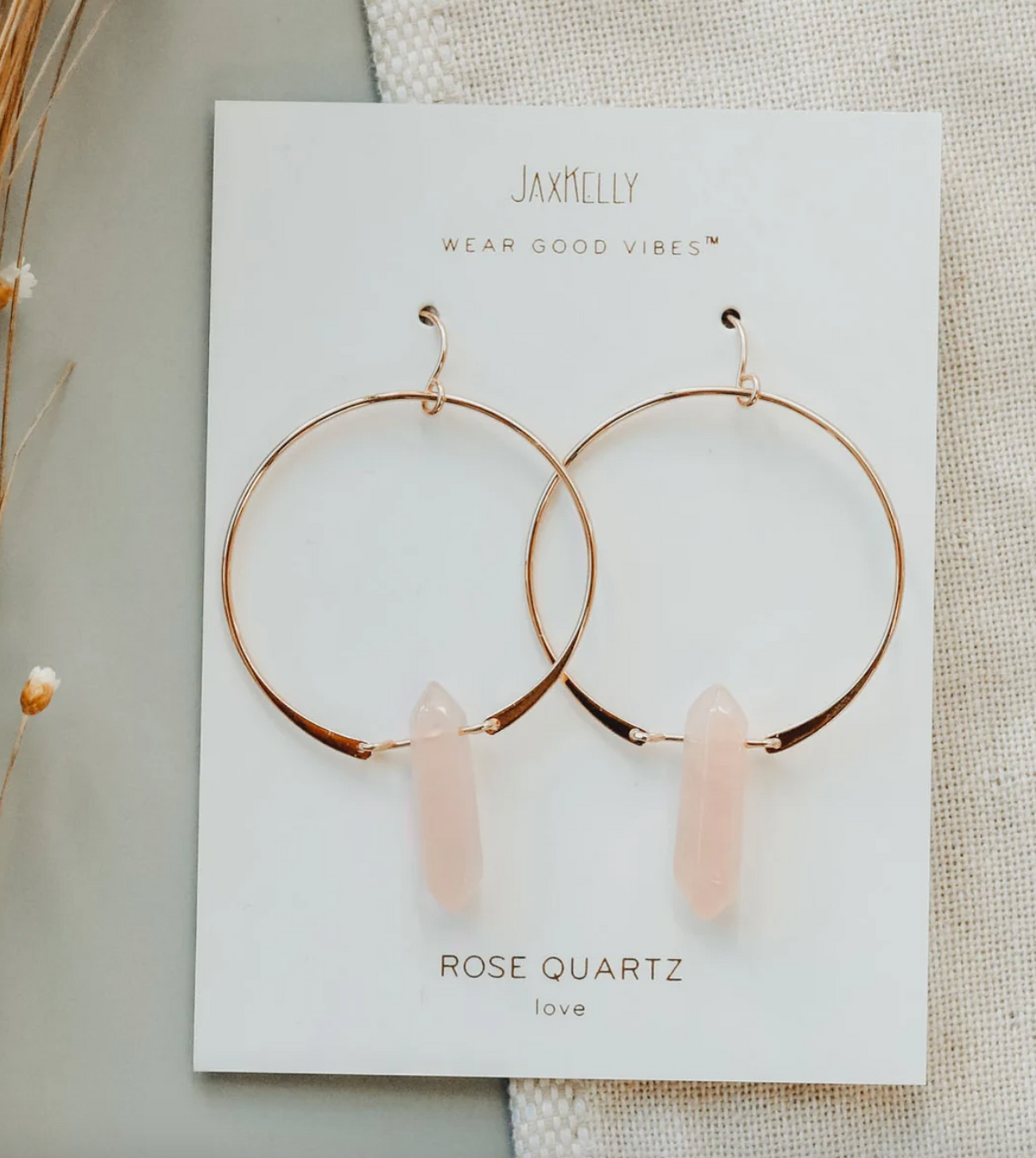 JaxKelly Gemstone Hoop Earring