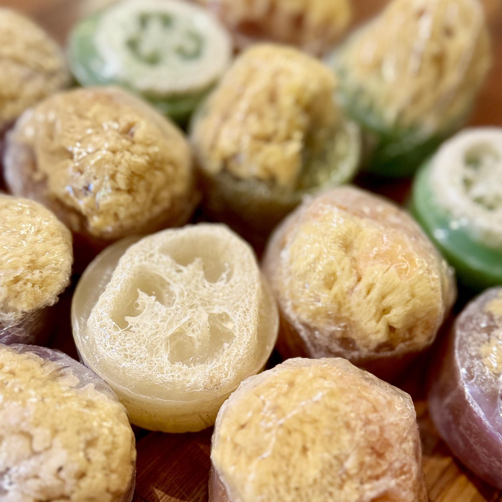 Sea Sponge Loofah Soap Handmade, 100 Natural and Organic Glycerin