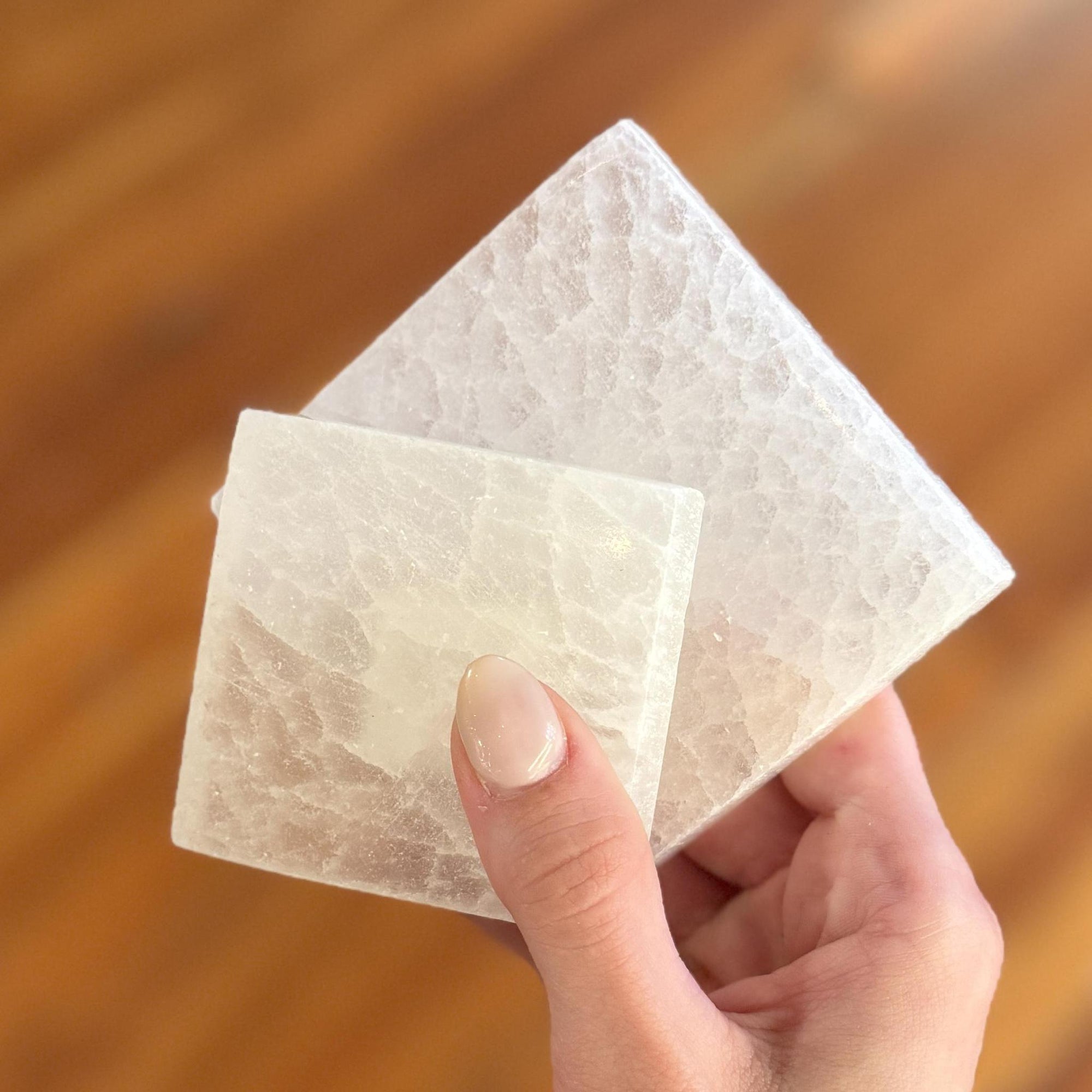 Selenite Square Plate