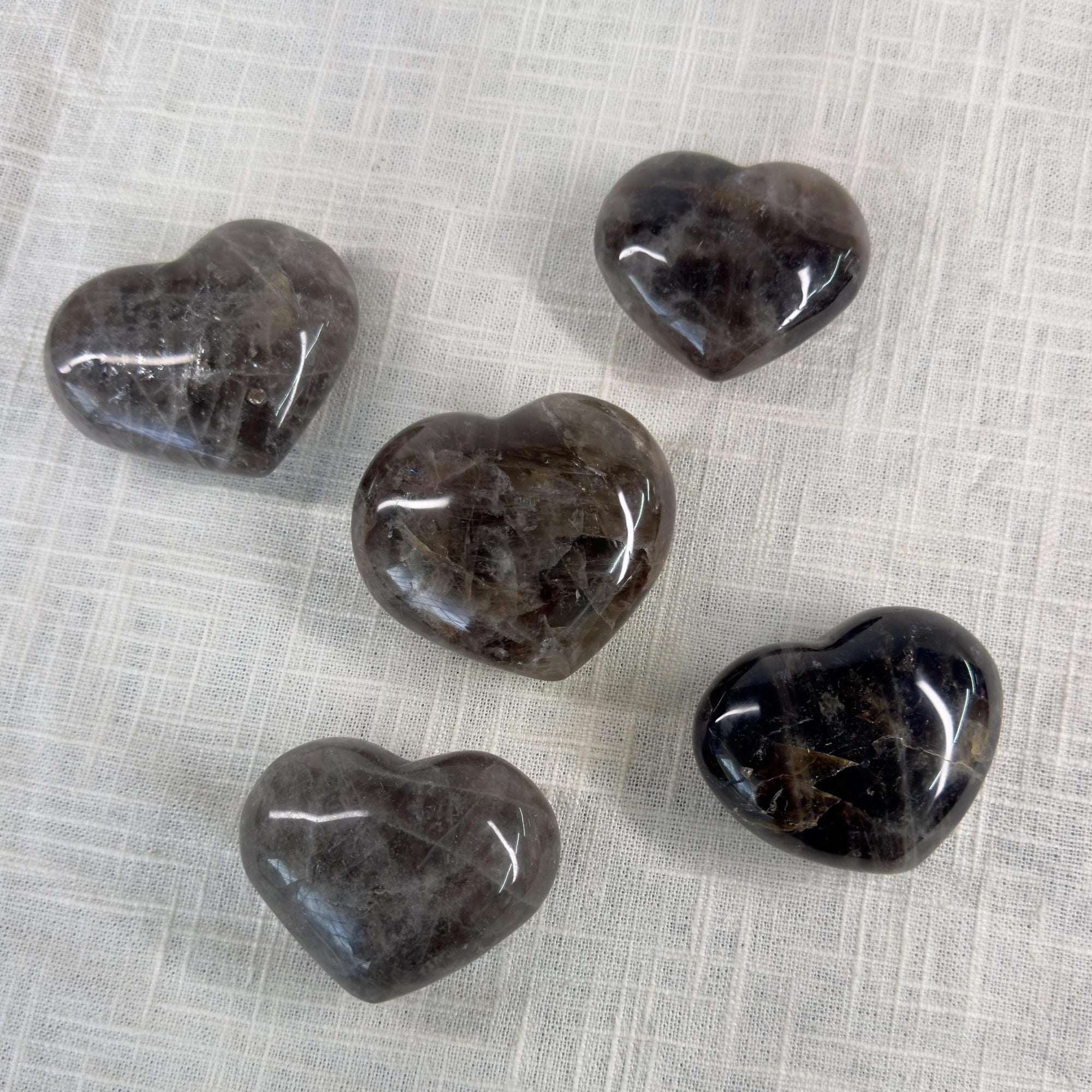 Smoky Quartz Puffy Heart