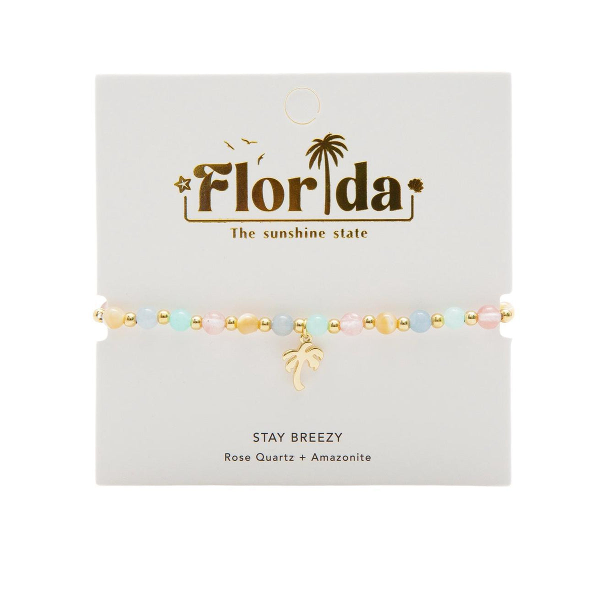 Stay Breezy Florida Charm Bracelet