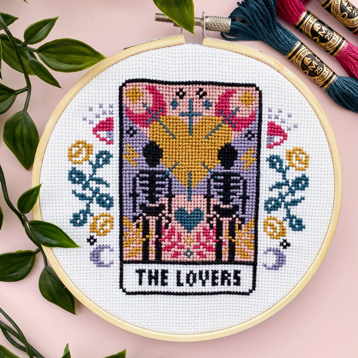 The Lovers Tarot Cross Stitch Kit