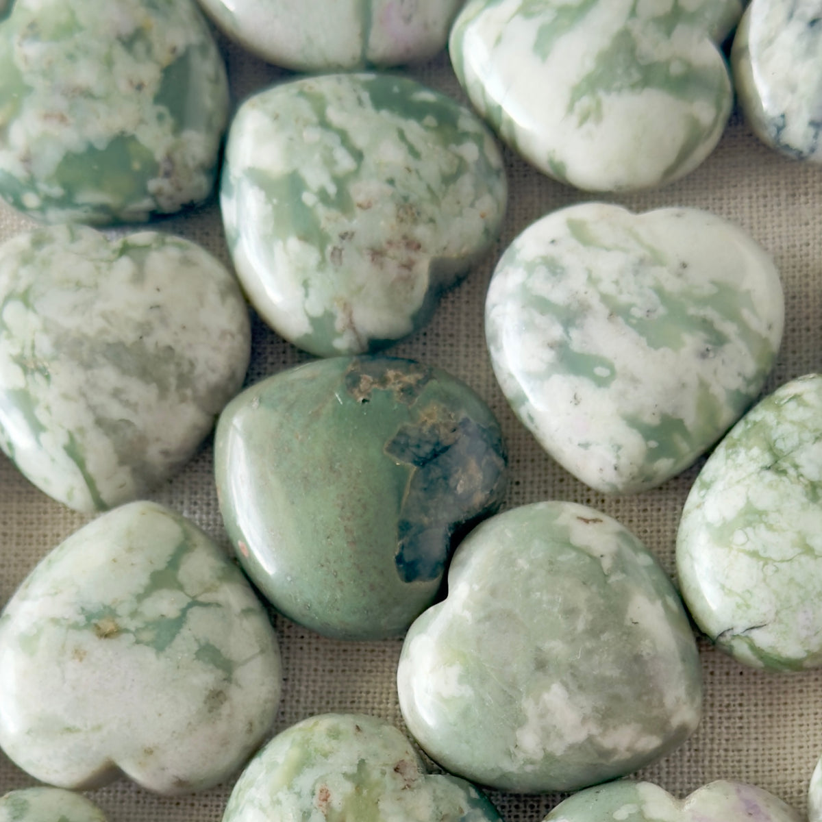 Tree Agate Puffy Heart