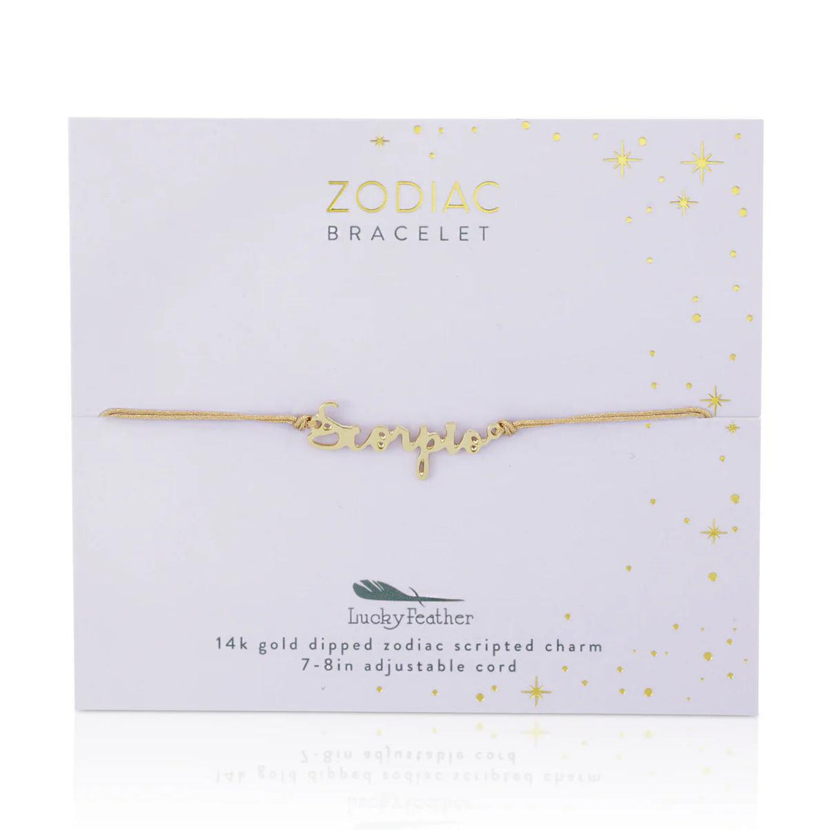 Zodiac Cord Bracelet Gold scorpio