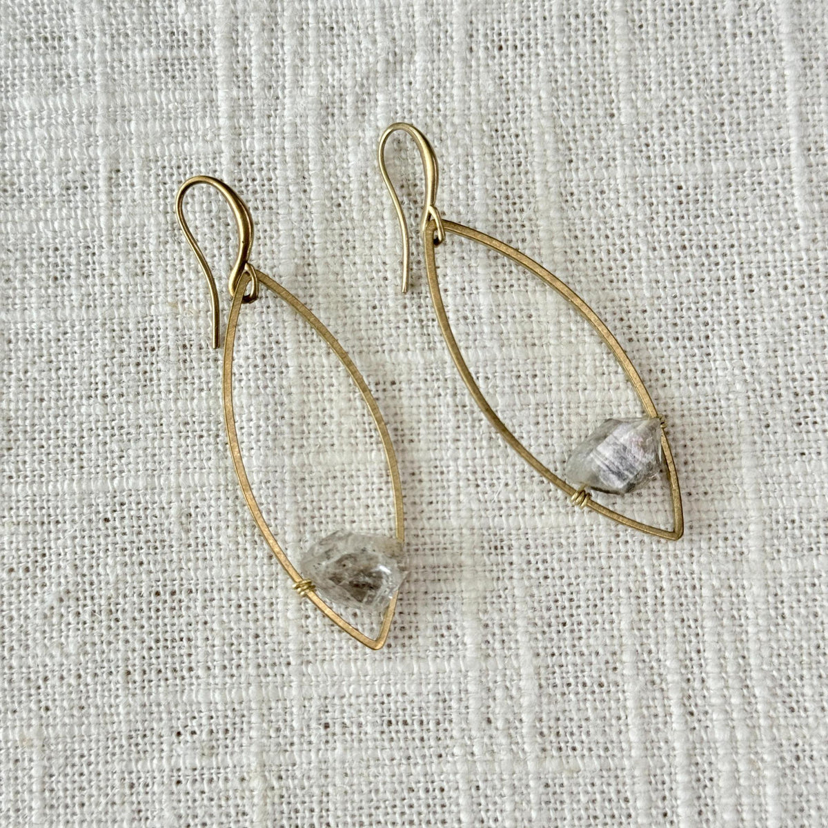 Herkimer Floating Marquise Earrings