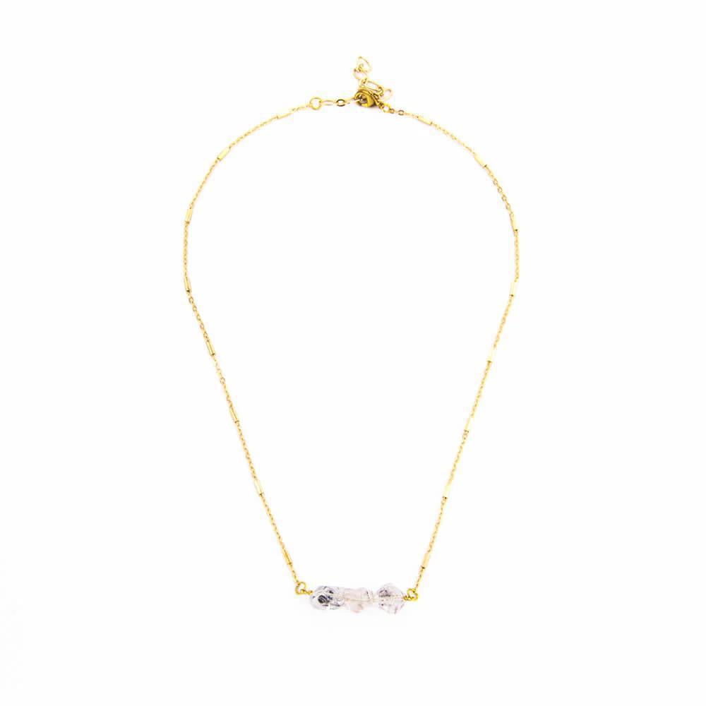 Herkimer Diamond Triple Necklace