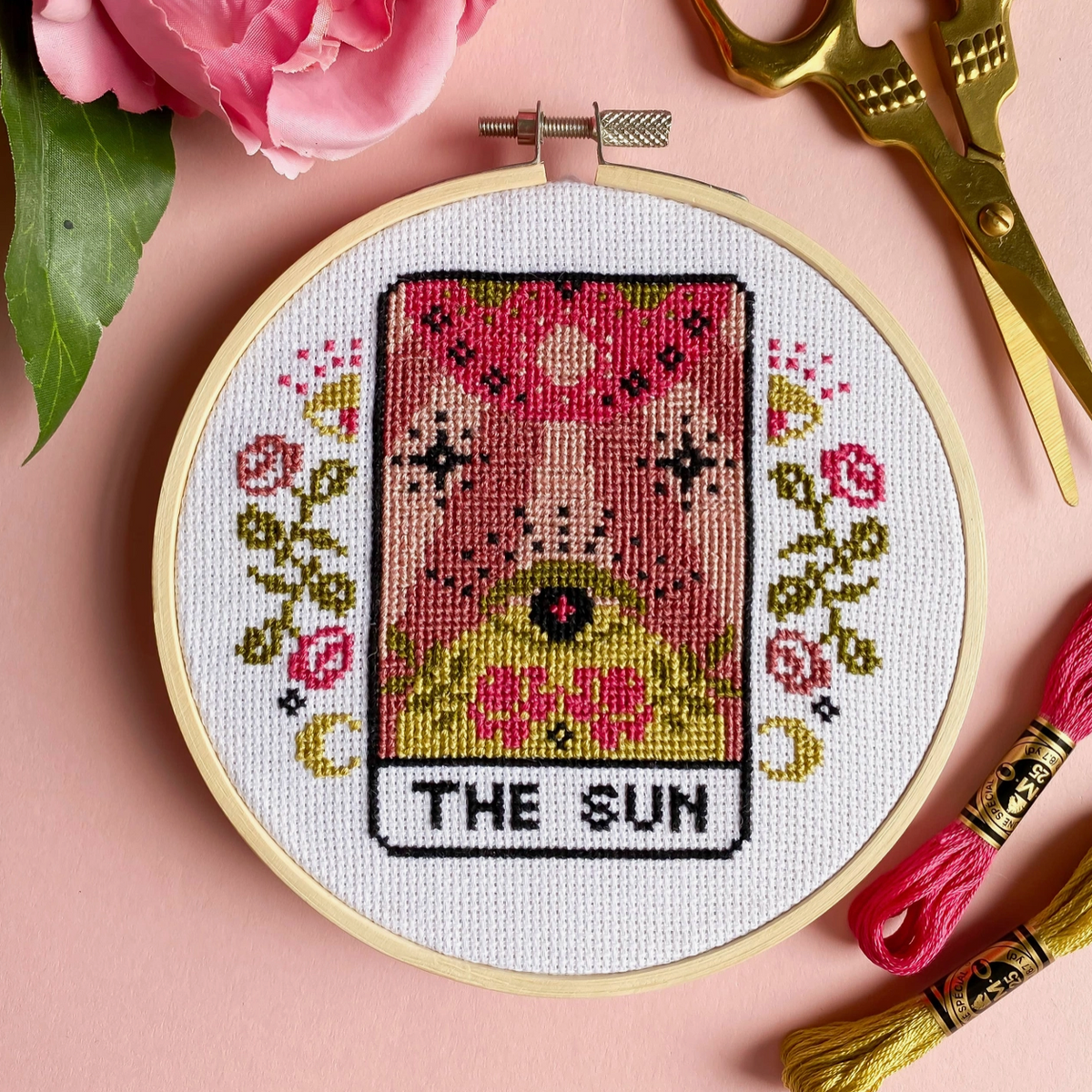 The Sun Tarot Cross Stitch Kit