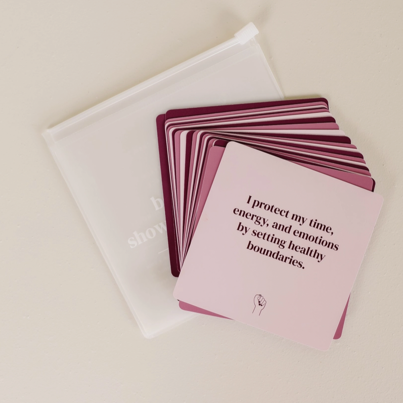 Boundaries Shower Affirmation Cards