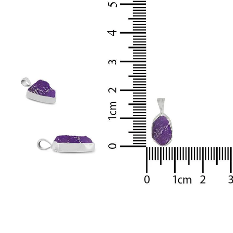 Amethyst Rough Sterling Silver Crystal Necklace
