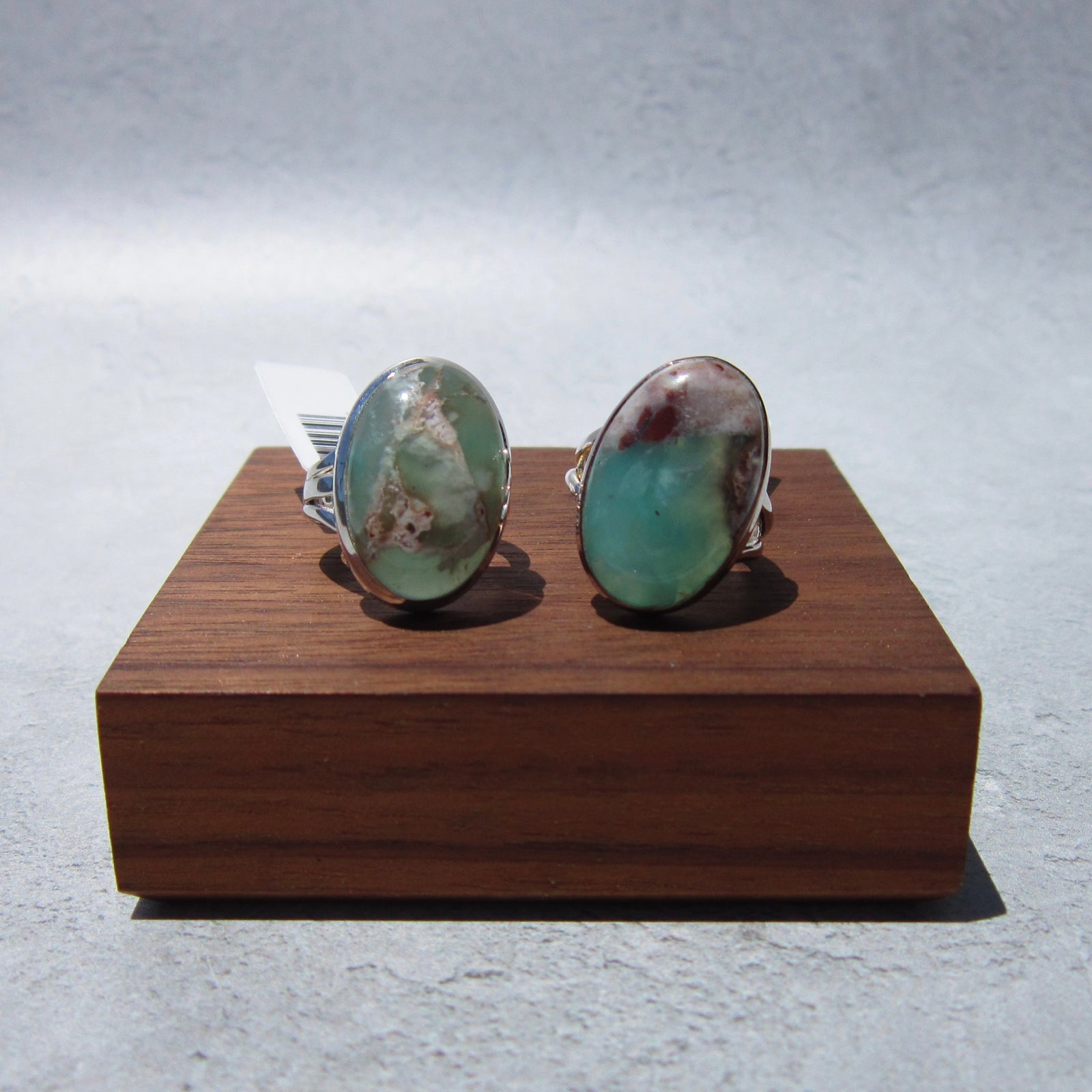 Aqua Chrysoprase SS Ring