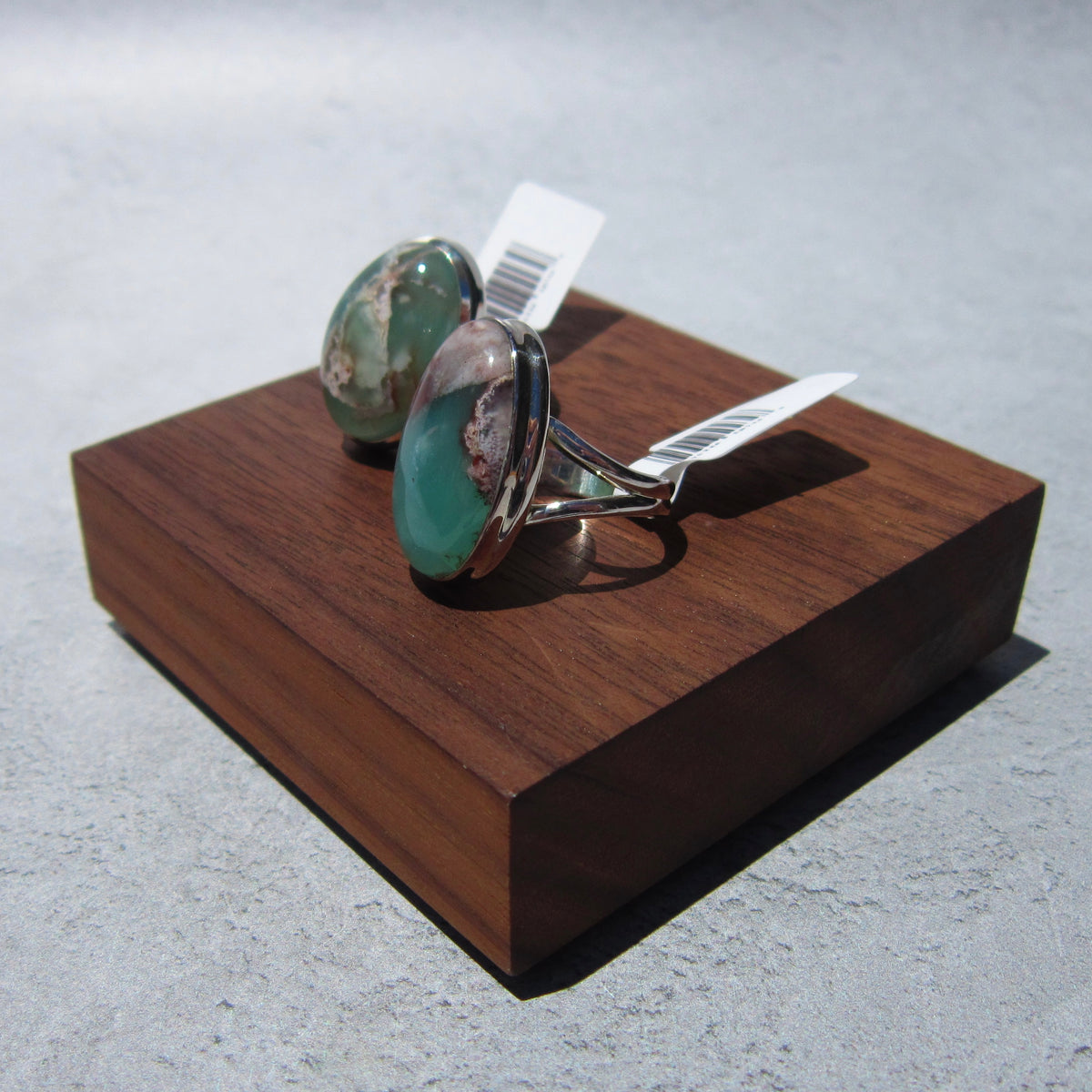 Aqua Chrysoprase SS Ring