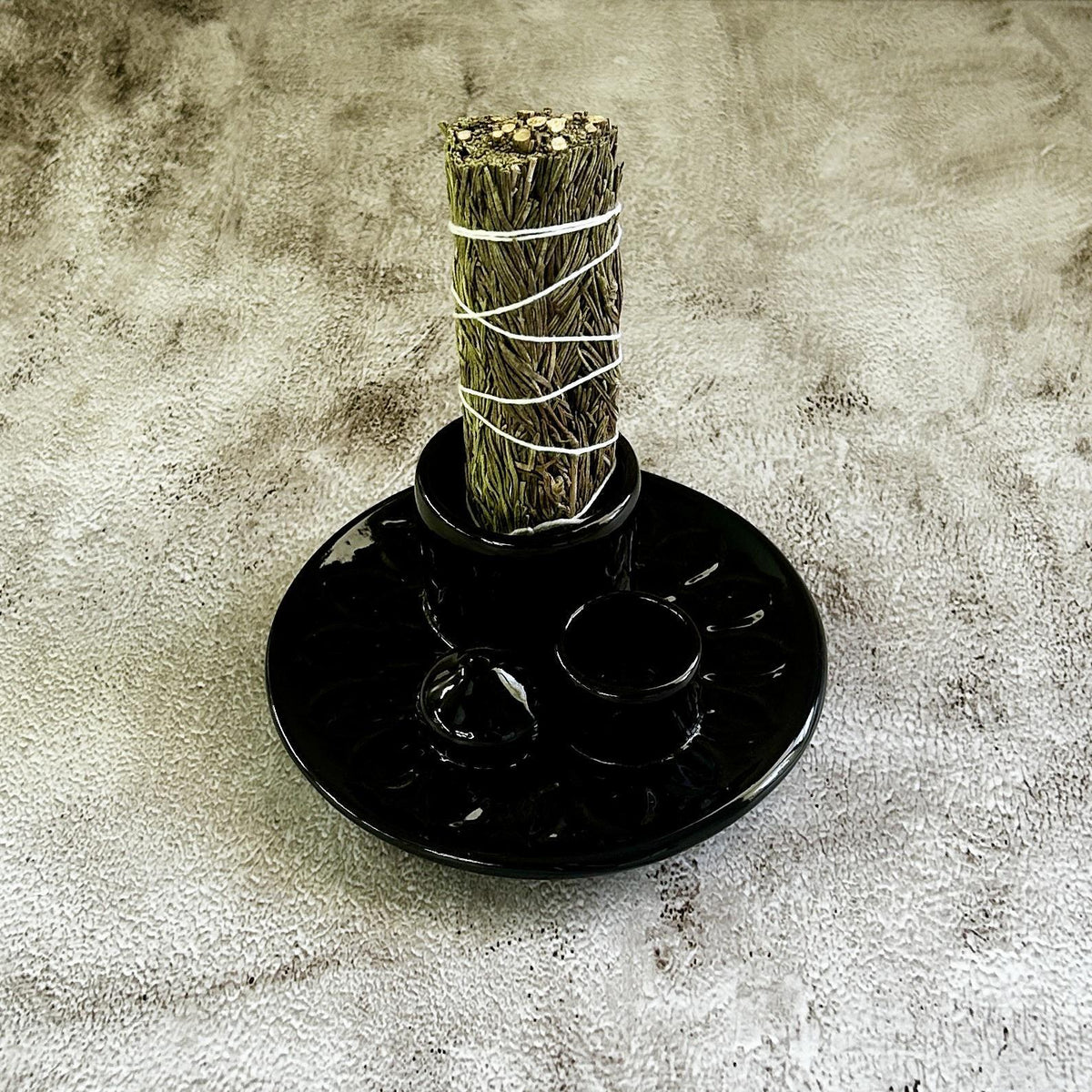 Black Incense Burner Dish