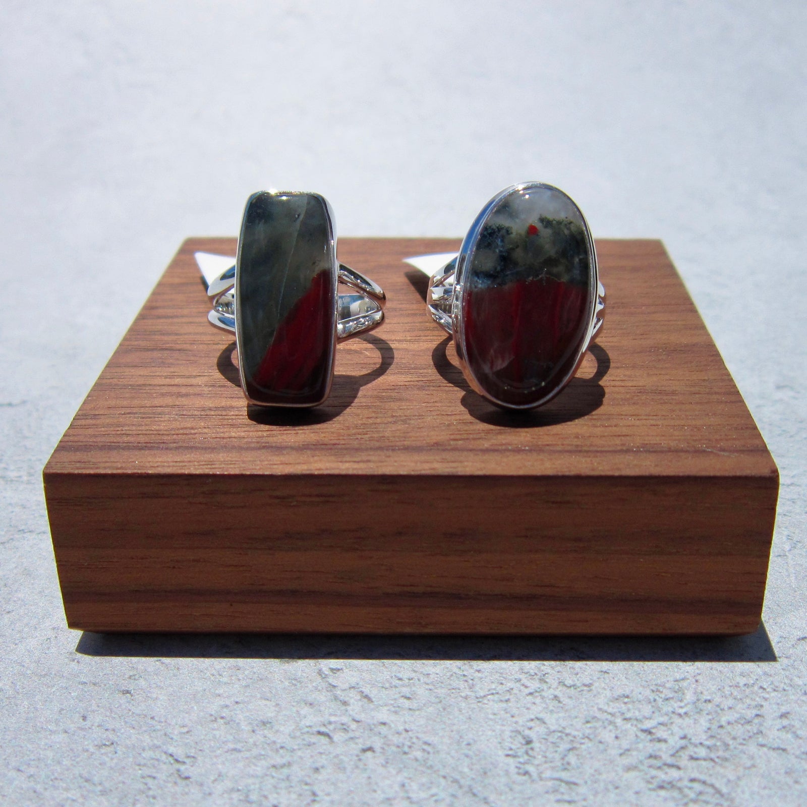 Bloodstone SS Ring