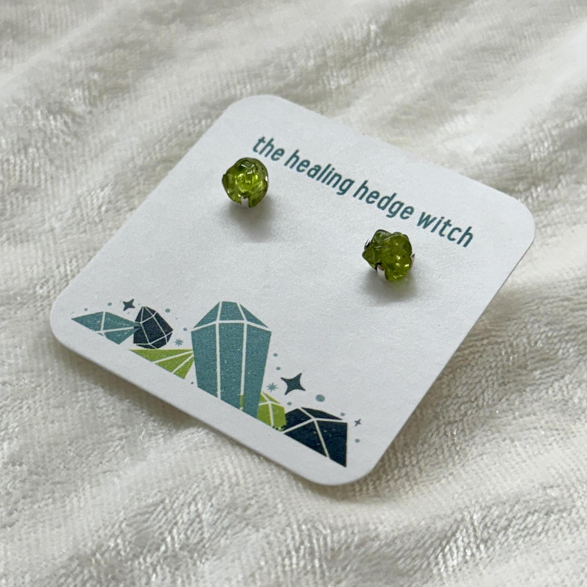 Peridot Sterling Silver Stud Earrings